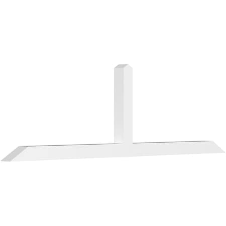Ekena Millwork Portland Architectural Grade PVC Gable Bracket, 96"W x 28"H x 4"D x 4"F, 7/12 Pitch GBP096X28X0404POR00